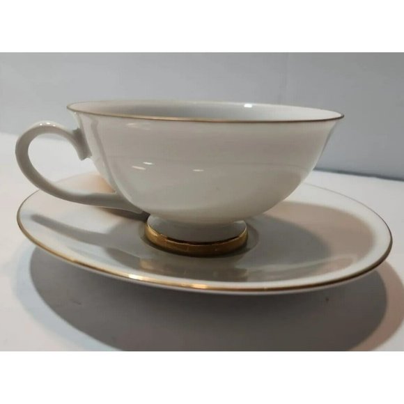 Vtg KRN Handpainted Teacups And Saucers Brown & White China (4) Extremely Rare - Picture 6 of 13